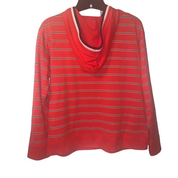 St. John’s Bay Striped Lightweight Hooded Sweatshirt – Petite Small - Picture 5 of 6